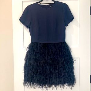 Club Monaco Mini Dress with Feather Skirt